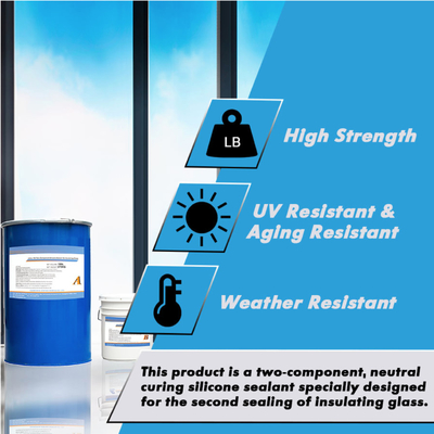 速い乾燥のガラス接着剤のシリコーンの構造密封剤Unex-166の調節可能な治癒の速度
