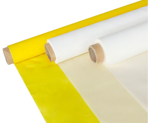365ミクロン白く黄色いポリエステル シルク スクリーン印刷の網136cm